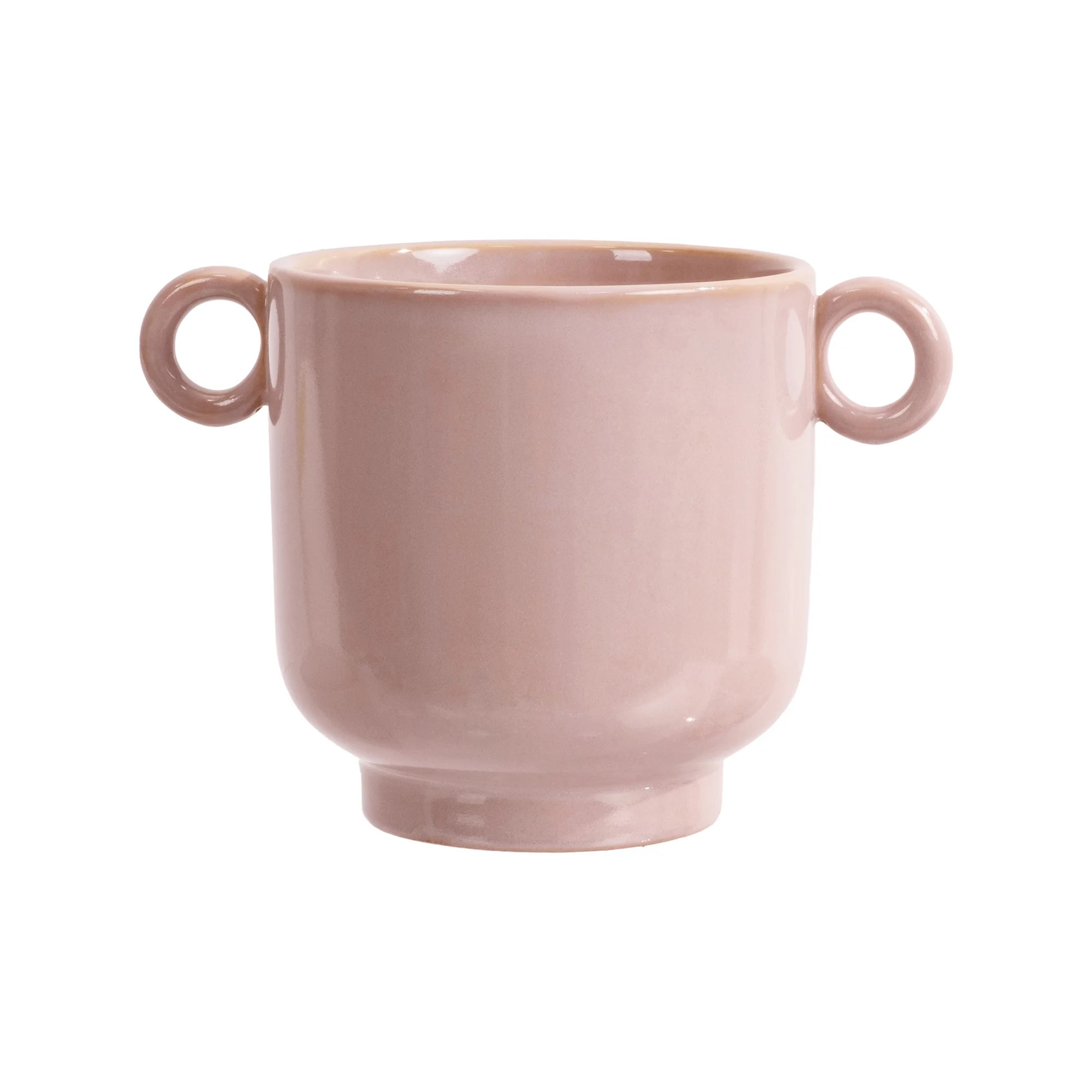 Beautiful 6" Rose Pink Handled Ceramic Planter by Drew Barrymore | Walmart (US)