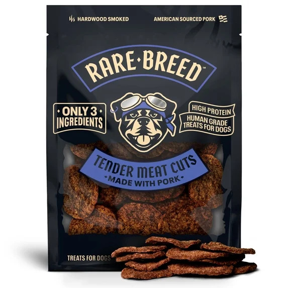 +3View allHero image 0 of Rare Breed Dog Treats, Tender Meat Cuts Made with Pork, 3 Ingredients, ... | Walmart (US)
