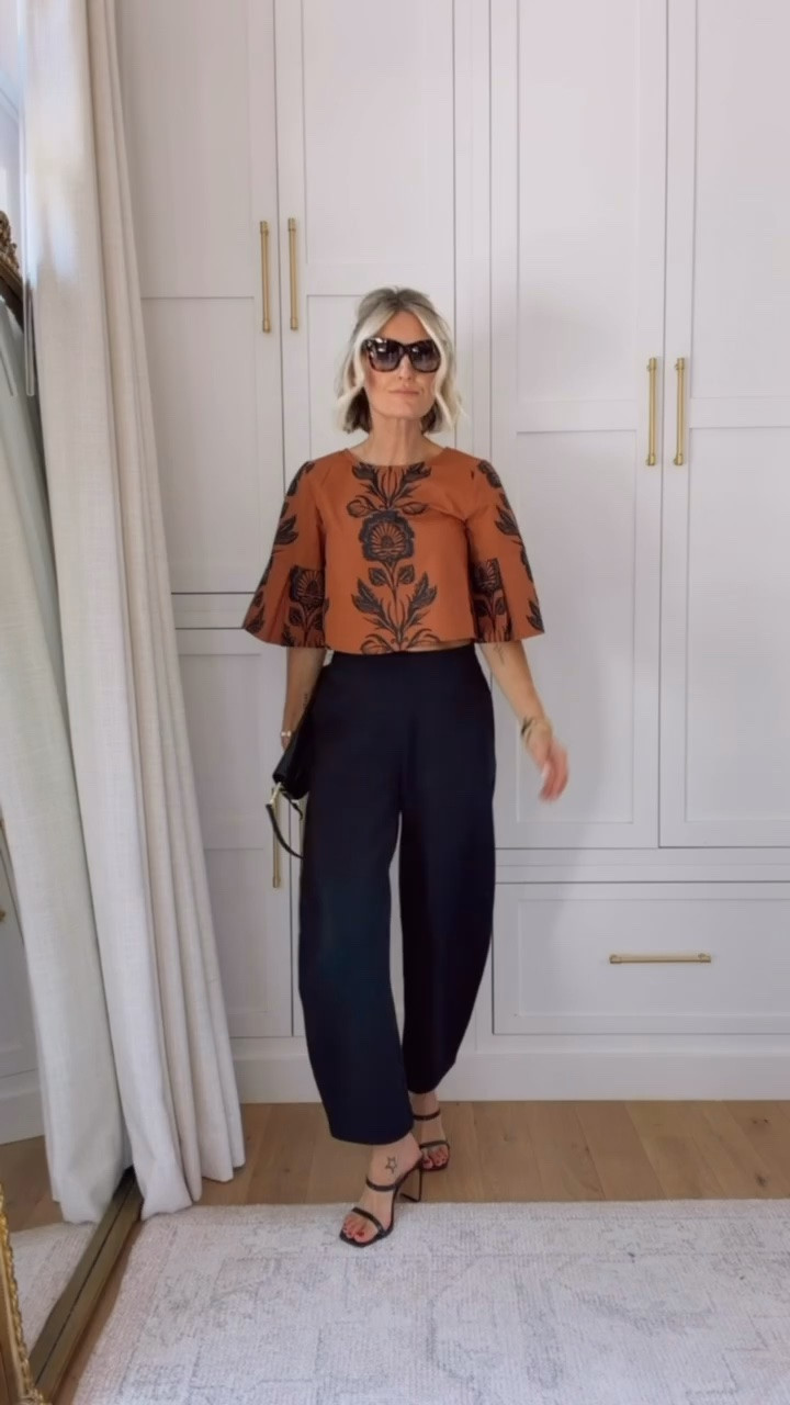 Yes to this top! Obsessed with the burnt orange color for fall! Wearing XS in both

Loverly grey, black barrel pants, fall outfit ideas, chic fall fashion

#LTKSeasonal #LTKootd