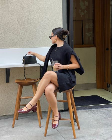 Cherry red Mary janes for fall 🍒☕️ This is one way of styling these shoes for a casual day at the coffee shop. 

#LTKitbag #LTKxMadewell #LTKshoecrush