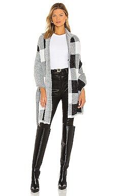 Bella Dahl Hooded Poncho in Winter White Check from Revolve.com | Revolve Clothing (Global)