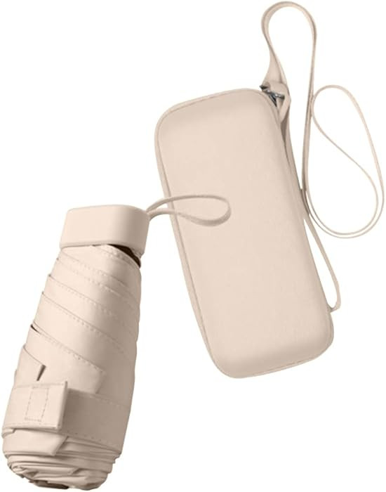 ESUFEIR Mini Travel Sun Umbrella for Purse With Case,Small Compact UV Umbrella Protection Sun,Lig... | Amazon (US)