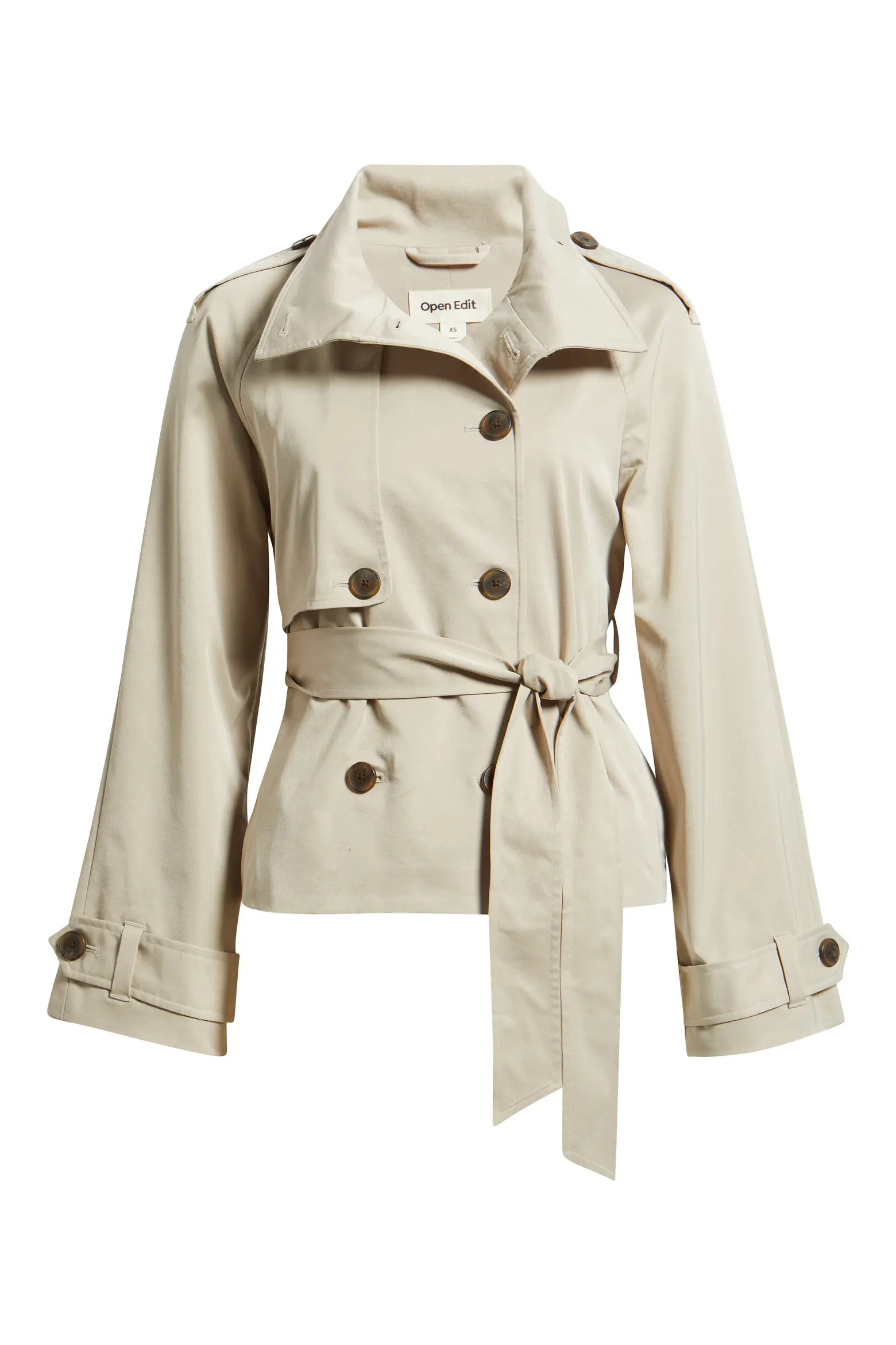 Double Breasted Crop Trench Coat (Women) | Nordstrom | Nordstrom
