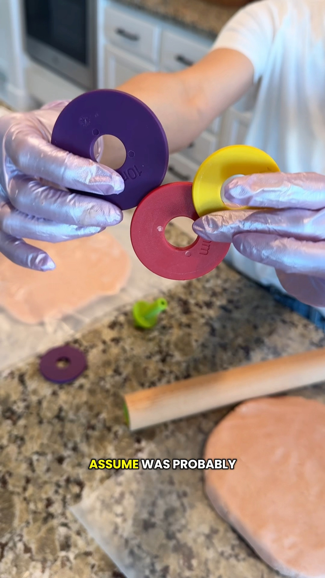 I don’t know many cookie decorators who DON’T use this rolling pin! I almost always use the 3/8” ring and the 1/4” 🤙🏼

It’s been redesigned since I got it yearsss ago but I tagged the brand I use! Plus it’s $20 🤯 

#LTKHome #LTKFindsUnder50 #LTKFamily