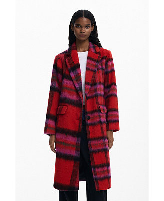 Women's Red tartan coat | Macy's