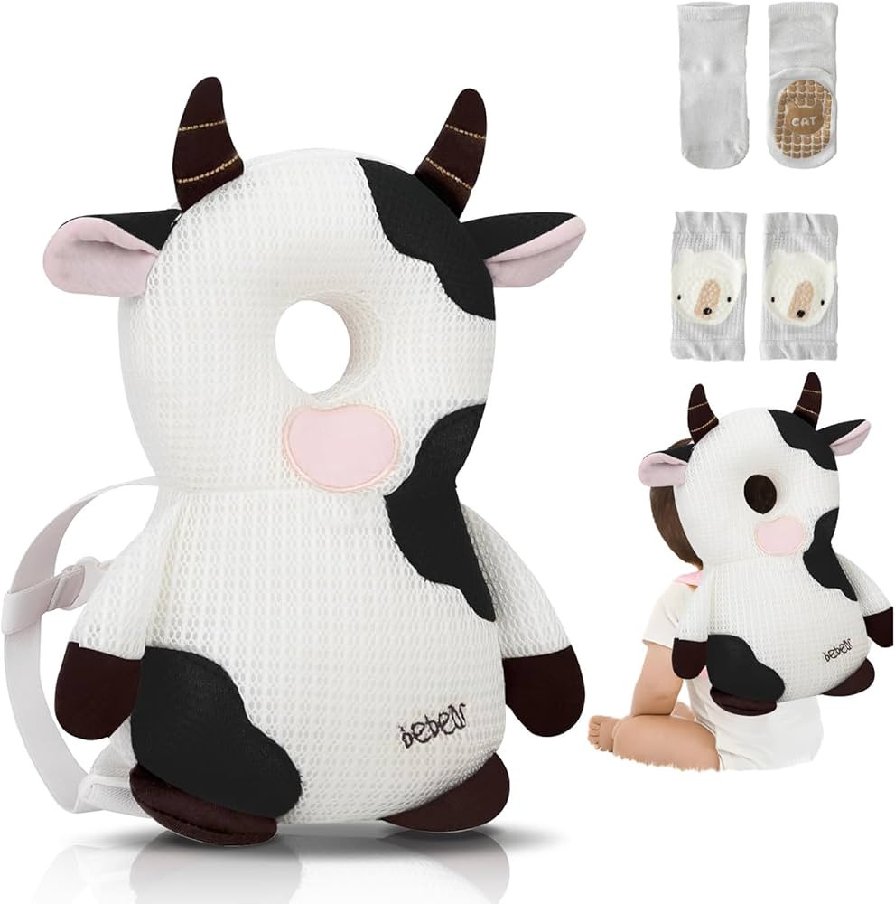 Baby Head Protector Backpack with Knee Pads & Non-Slip Socks, Toddler Safety for Crawling & Walki... | Amazon (US)