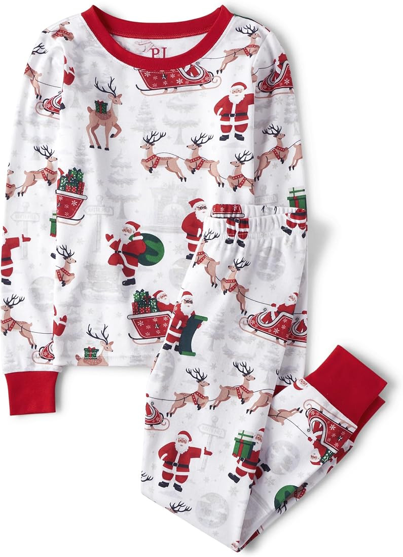 The Children's Place Kids' Family Matching, Festive Christmas Pajama Sets, Cotton | Amazon (US)
