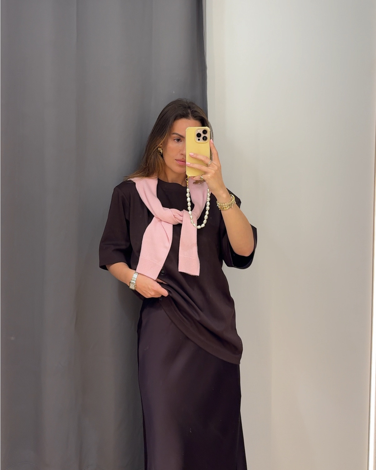 Links for this outfit, tell me pink and burgundy aren’t the most perfect autumn winter colour combo? 🫶🏼 

Wearing XS in skirt and cardigan, tshirt is M 

#LTKautumn #LTKpetite #LTKuk