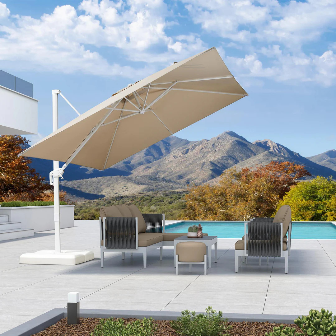 PURPLE LEAF White Outdoor Patio Umbrella Economical Large Patio Umbrellas | Purple Leaf