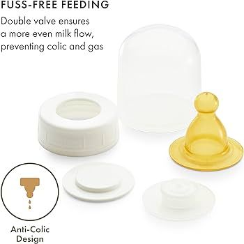 Natursutten Anti-Colic Glass Baby Bottle 2-Pack - 8 oz, 4 oz Bottles for Breastfeeding Babies - N... | Amazon (US)