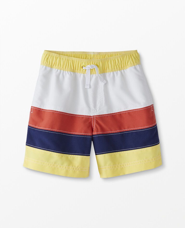 Recycled Colorblock Swim Trunks | Hanna Andersson