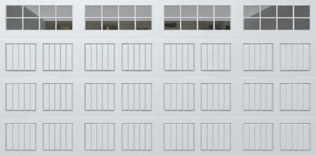 Wayne Dalton Classic Steel Model 8500 16-ft x 8-ft 16.22 R-Value Insulated White Double Garage Door with Windows one_size | 8500SNMAWHSTCKIII168 | Lowe's