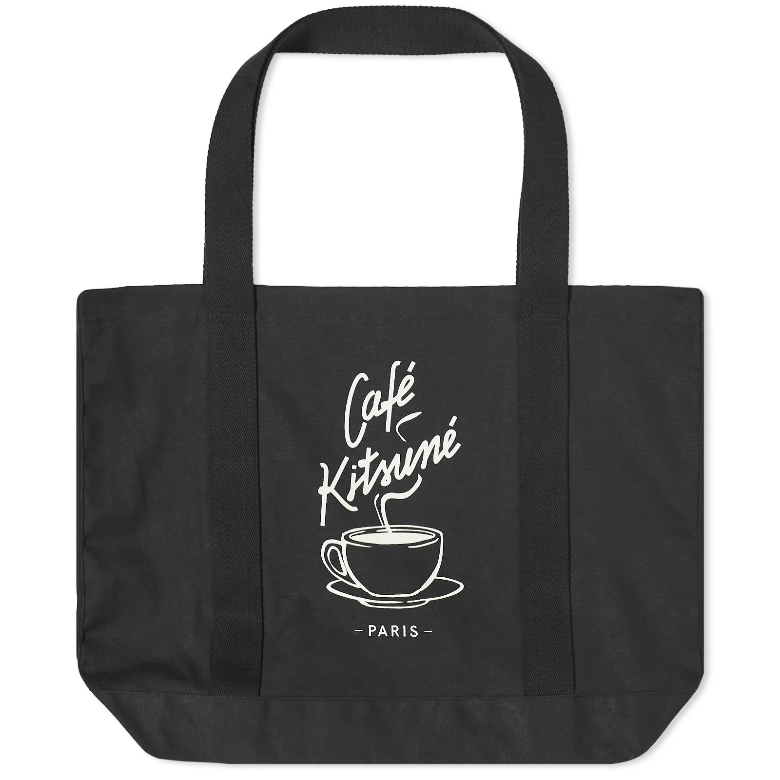 Cafe Kitsune Men's Café Kitsune Coffee Cup Tote Bag in Black | END. Clothing