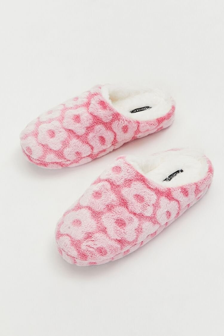 Floral Print Plush Slippers | Forever 21 (US)