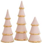 Blush Christmas Trees with 22K Gold Brushstroke Accent | Lo Home by Lauren Haskell Designs