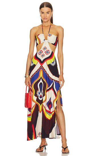 Lazuli Long Dress in Mai Tai | Revolve Clothing (Global)