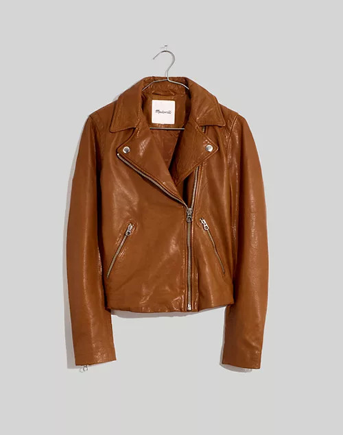 Washed Leather Motorcycle Jacket | Madewell