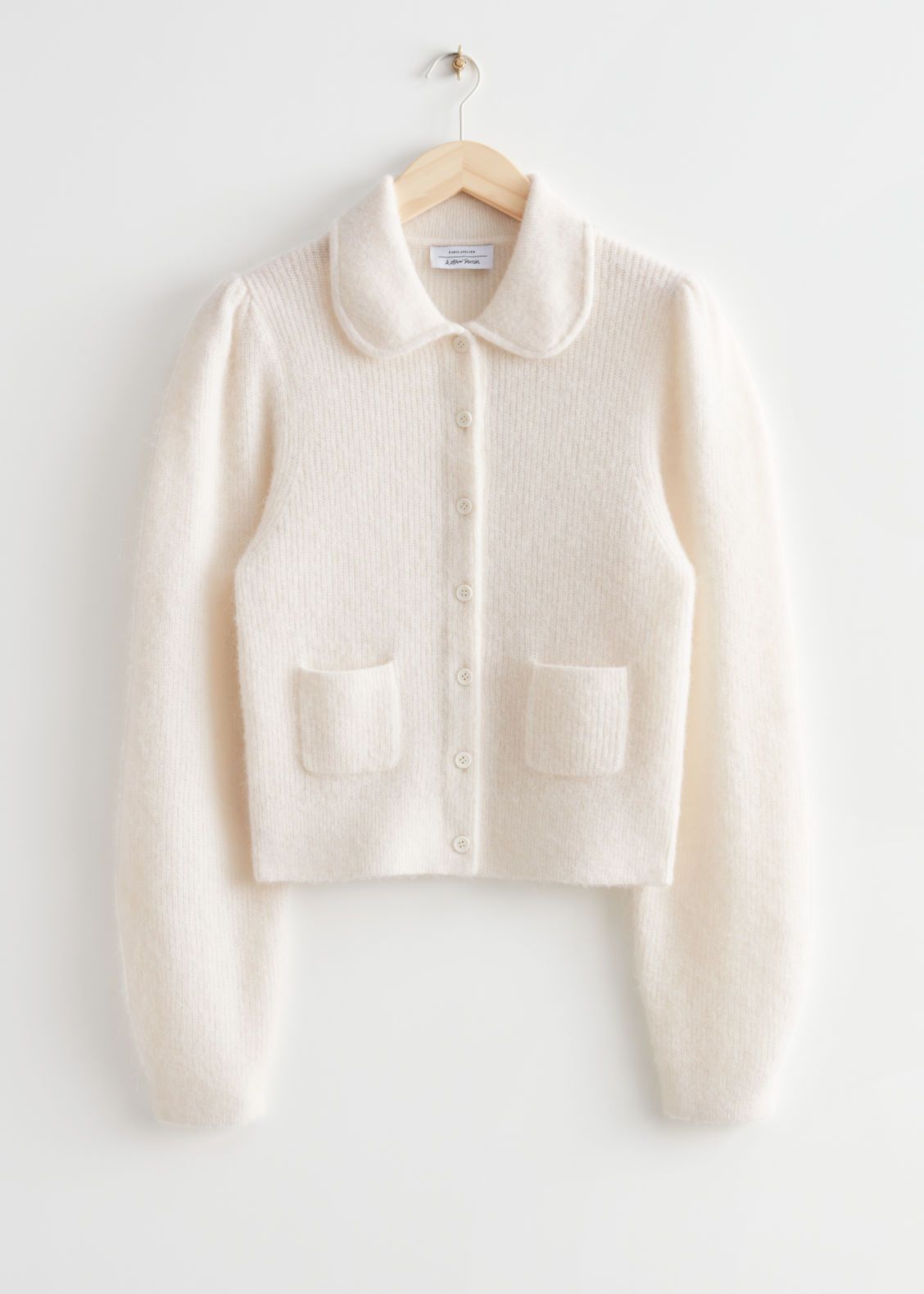 Collared Knit Cardigan - White | & Other Stories (EU + UK)