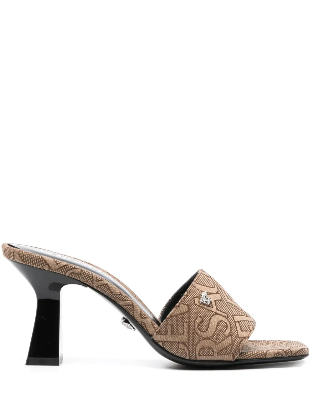 Versace Allover 80mm logo-jacquard Mules - Farfetch | Farfetch Global