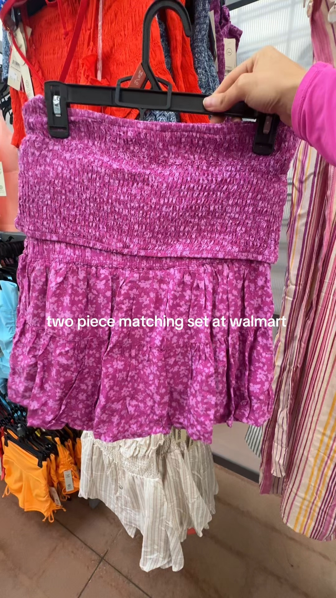 Obsessed with these matching two piece sets at Walmart right now 💗 #vacationoutfit #matchingset #twopieceset #walmartfinds #walmartfashiom