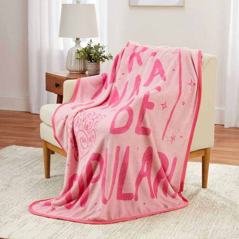 Wicked Kids Fleece Throw Blanket 46x60, Pink | Walmart (US)