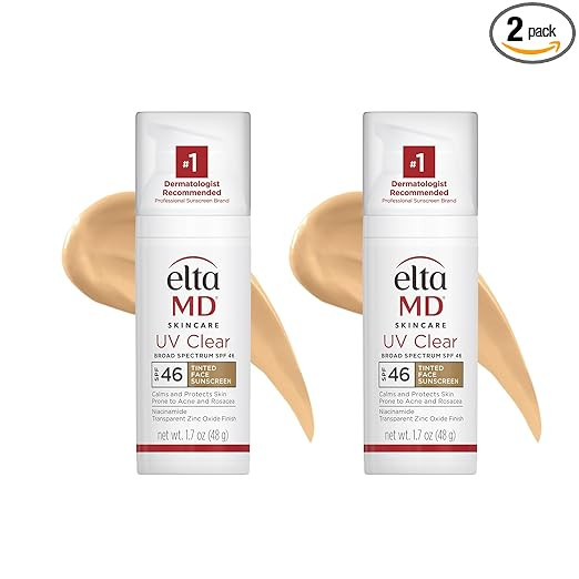 EltaMD UV Clear Face Sunscreen SPF 46, Oil-Free Sunscreen with Zinc Oxide, Dermatologist Recommen... | Amazon (US)