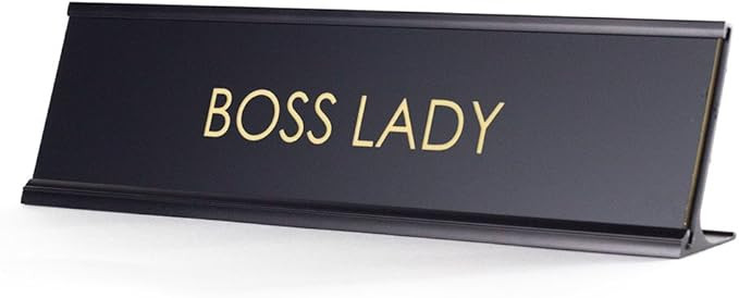 Boss Lady - Black Desk Name Plate for Boss | Amazon (US)