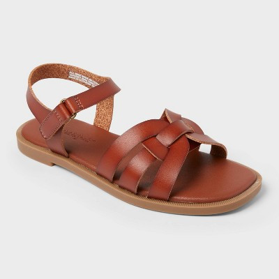 Kids' Christa H-Band Sandals - Cat & Jack™ Brown 13 | Target