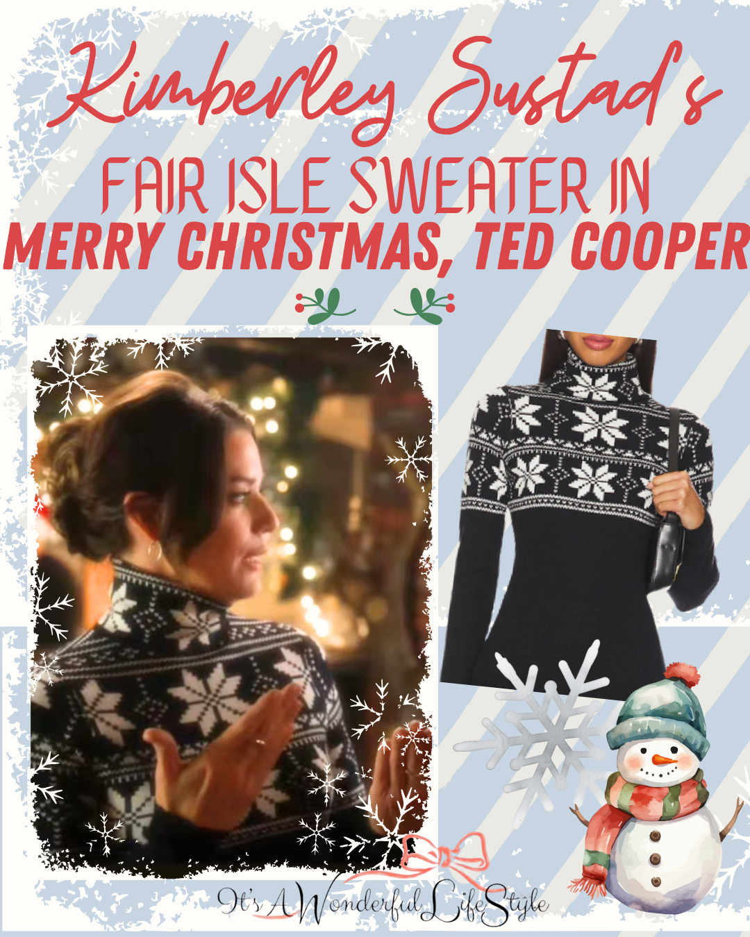 Get Kimberley Sustad's Ski Black Fair Isle Pullover seen in the New Holiday Movie...
"Merry Christmas, Ted Cooper" 

 #LTKHoliday #LTKSeasonal #LTKStyleTip