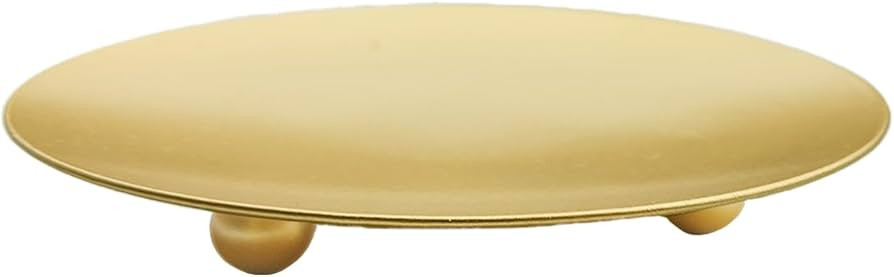 Gold Candle Holder – 1 Pack 3.54" Iron Candle Plate, Decorative Candle Stand for Home and Table... | Amazon (US)