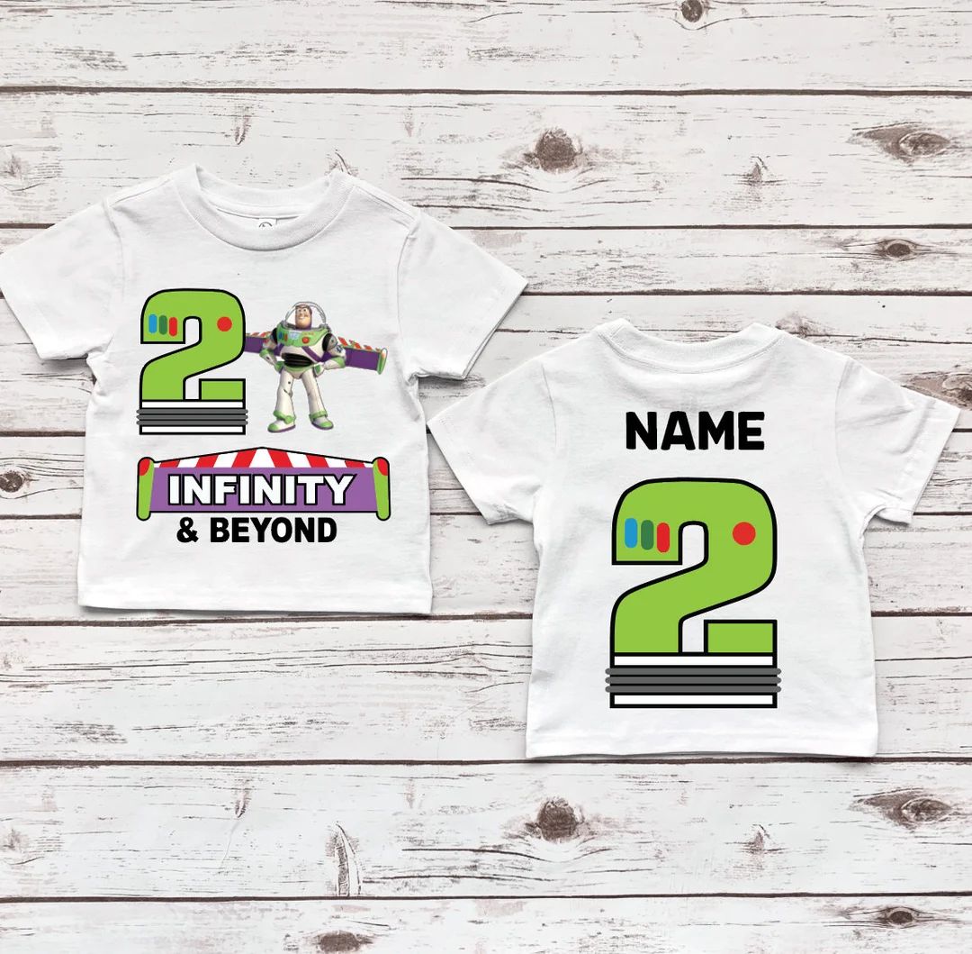 2 infinity and beyond, toy story shirt, buzz lightyear shirt, toy story birthday shirt, to infini... | Etsy (US)