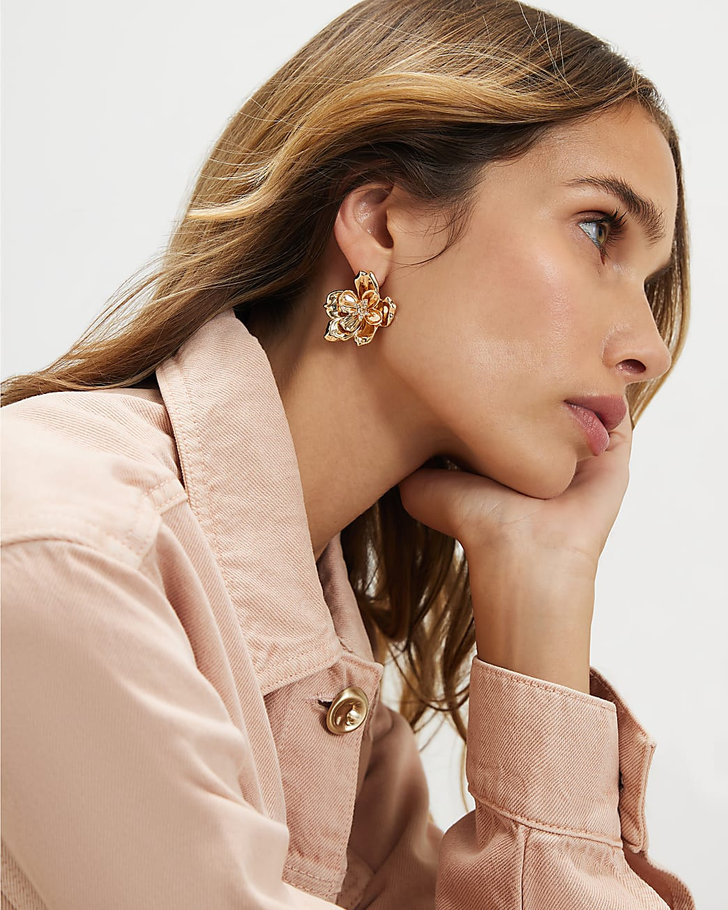 Gold Flower Stud Earrings | River Island UK & IE