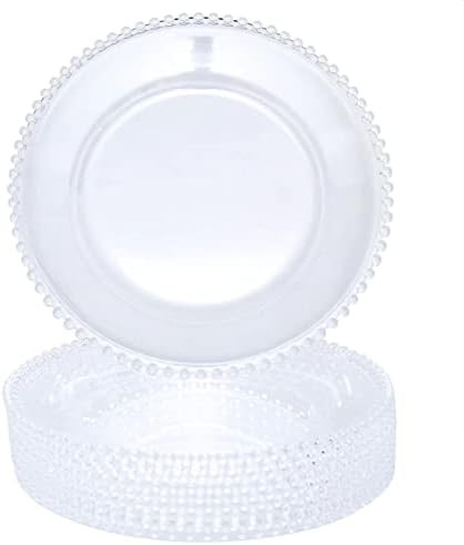 DaCakeWS Clear Bead Acrylic Charger Plates 13", Set10PCS Round Table Charger Plates Decoration We... | Amazon (CA)