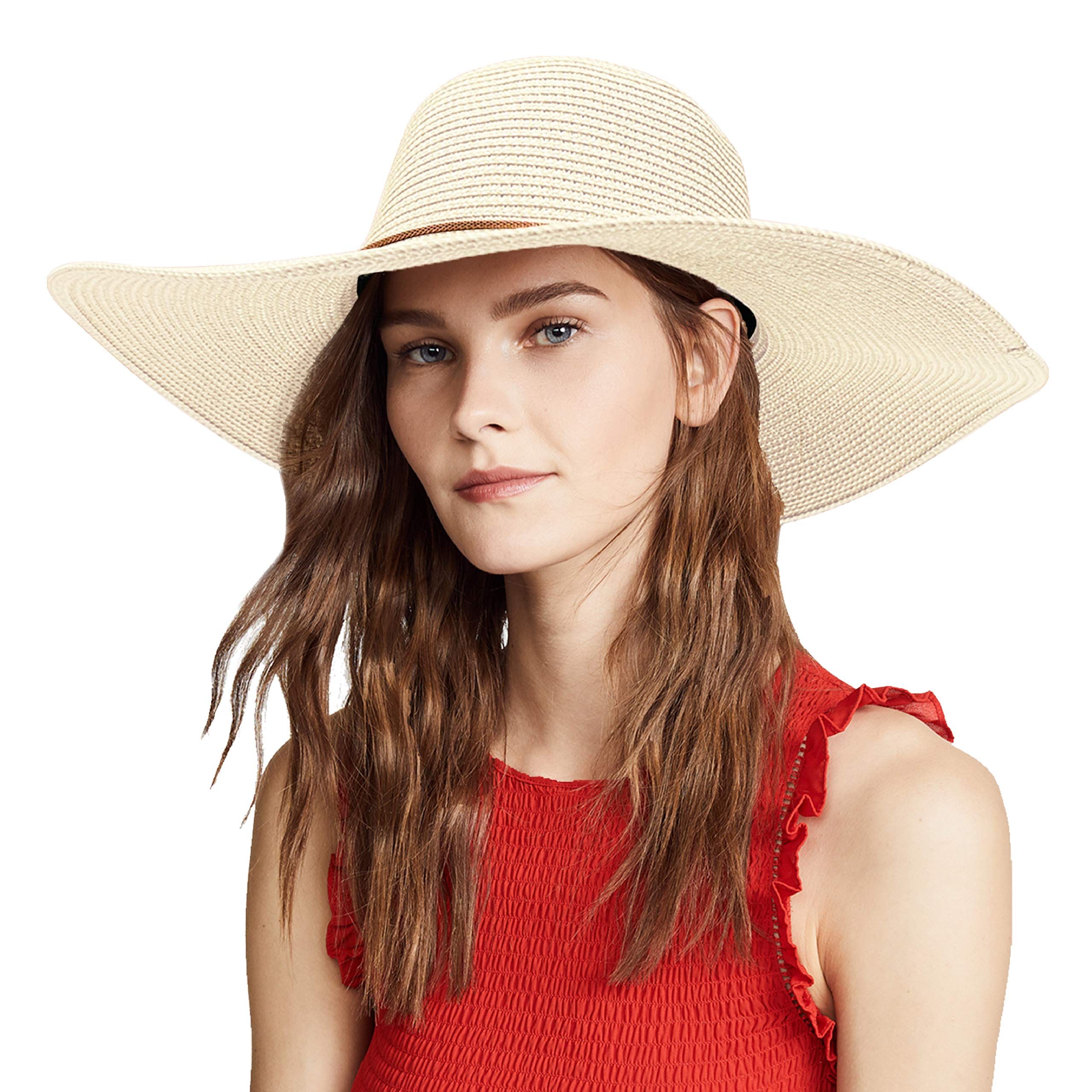 accsa Womens Premium Sun Straw Hats Summer Wide Brim Beach Hat with Tassels Sun Protection UPF 50... | Amazon (US)