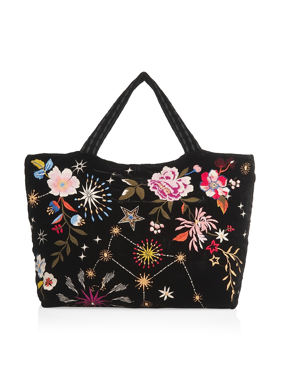 Women's Celestin Embroidered Velvet Tote Bag - Black - Black | Saks Fifth Avenue