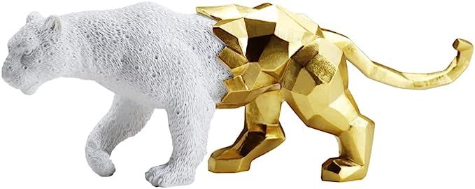 Webonley Gold Home Decor Accents, Cheetah Figurine and Statue, Unique Animal Statues, 9.84 Inch S... | Amazon (US)
