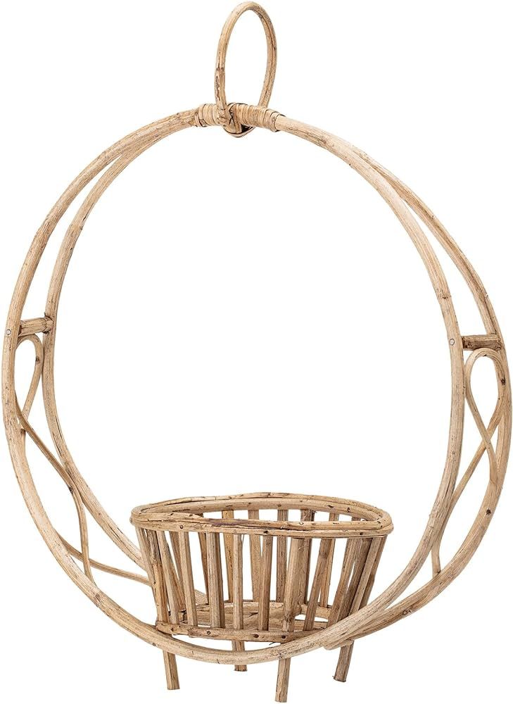 Bloomingville Beige Rattan Hanging or Sitting Plant Stand | Amazon (US)