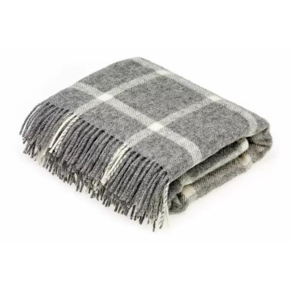 Bucholz Windowpane Wool Throw | Wayfair North America