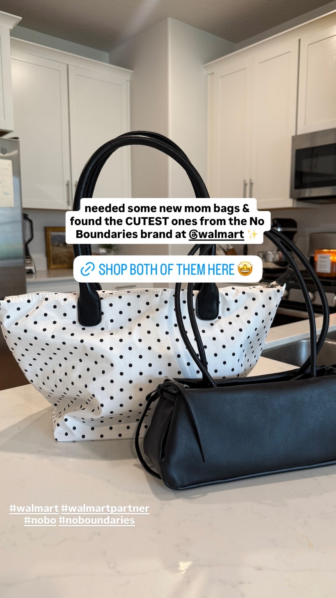 needed some new mom bags & found the CUTEST ones from the No Boundaries brand at @walmart ✨ #walmart #walmartpartner #nobo #noboundaries