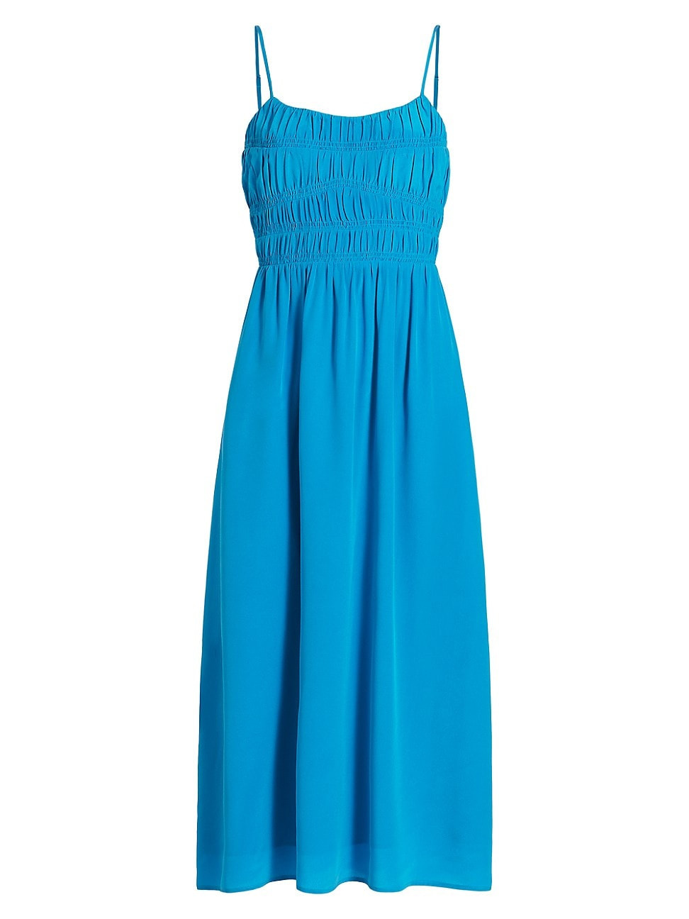Women's Stylla Ruched Silk Midi-Dress - Blue Opal - Size XS | Saks Fifth Avenue