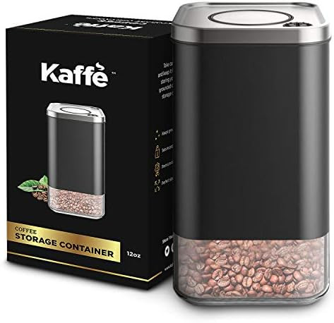 Kaffe Glass Storage Container. Coffee Canister - BPA Free Stainless Steel with Airtight Lid (12oz... | Amazon (US)