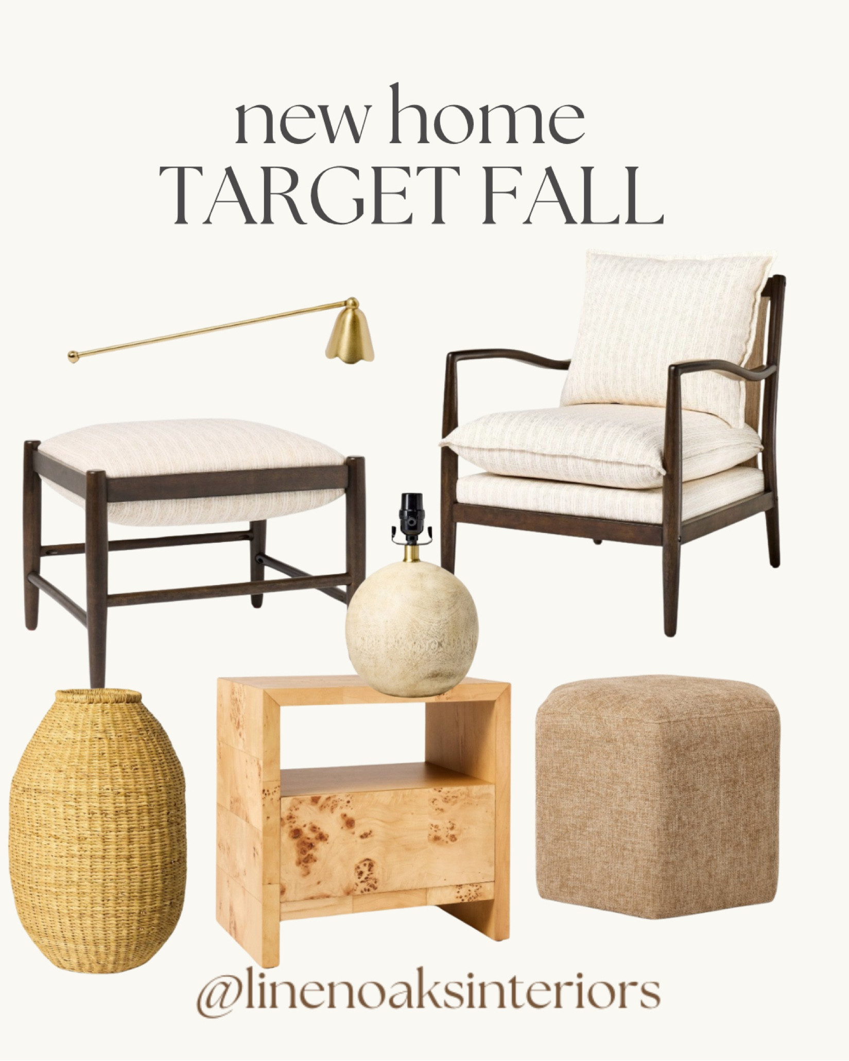 New target home fall decor collection!
Target fall
Fall decor- nightstands
ottoman - accent chairs- vase- candle snuffer- lamps 

#LTKSeasonal #LTKFindsUnder50 #LTKHome
