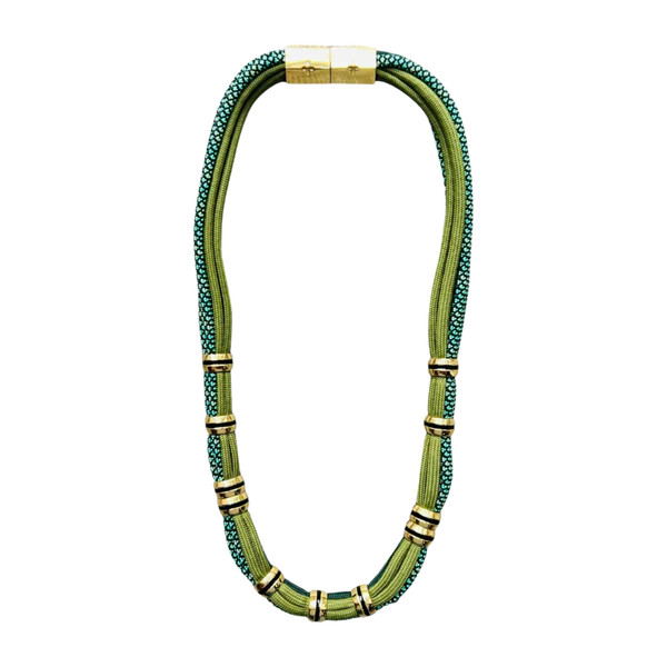 Colorblock Necklace Green Wheat Field | HOLST + LEE