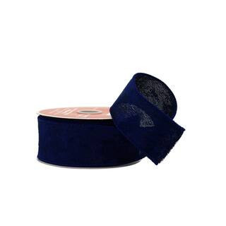 1.5" x 25Ft Navy Velvet Wired Ribbon by Celebrate It® in Navy Blue | Michaels® | Michaels Stores