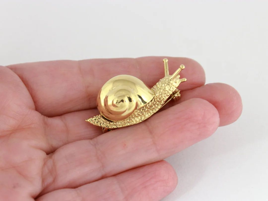 Snail Golden Brooch Pin,snail Brooch Pin,golden Brooch Pin,snail Golden Pin,snail Jewelry,realist... | Etsy (US)