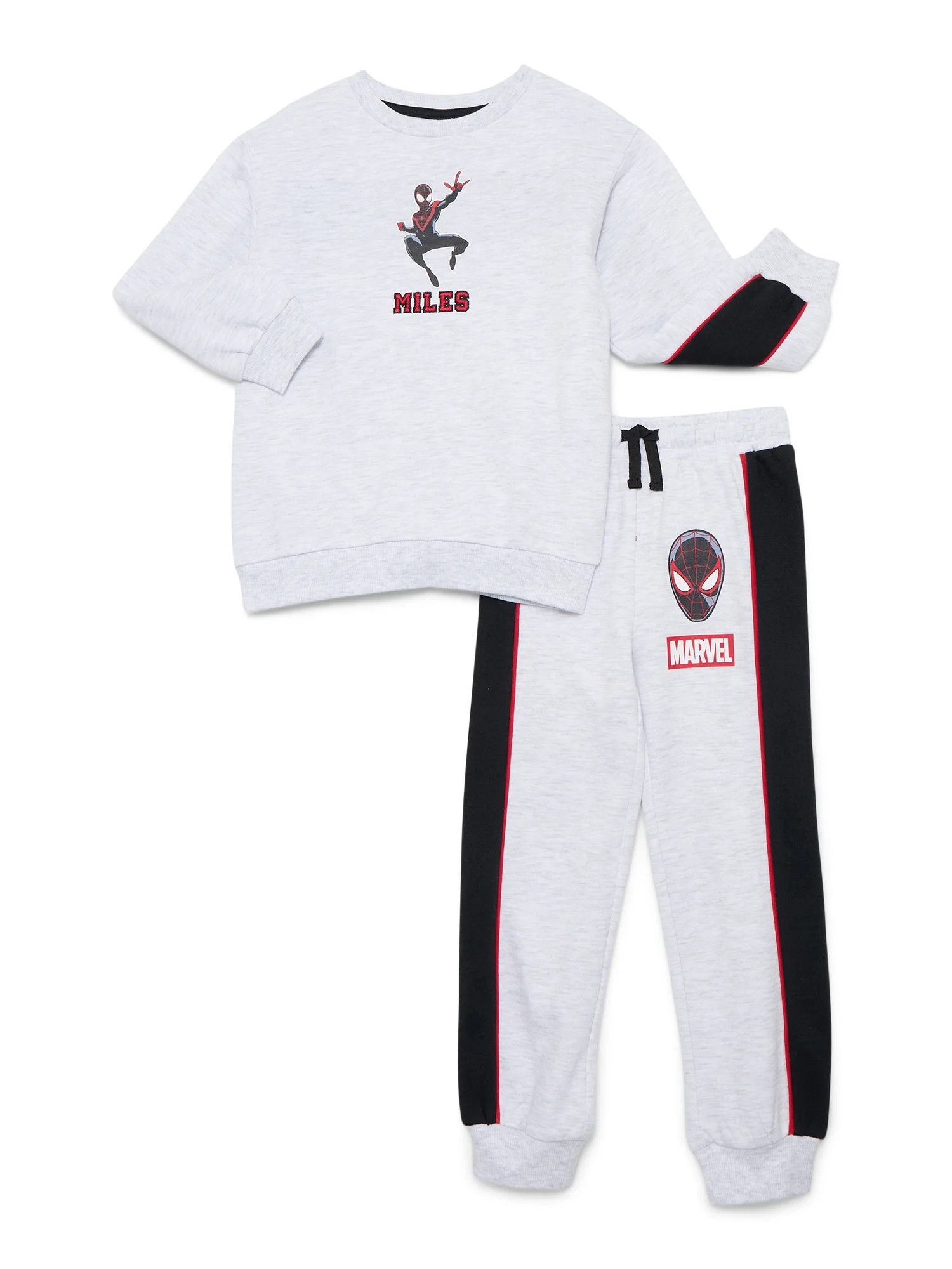 Spider-Man Boys Fleece Sweatshirt and Joggers Set, 2-Piece, Sizes 4-12 | Walmart (US)
