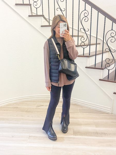 Tunic top in small tts
Vest in small tts
Flare leggings in XS tts
Boots almost sold out. Linking it+ similar 
Madewell bag on sale

#LTKGiftGuide #LTKHoliday #LTKSeasonal
