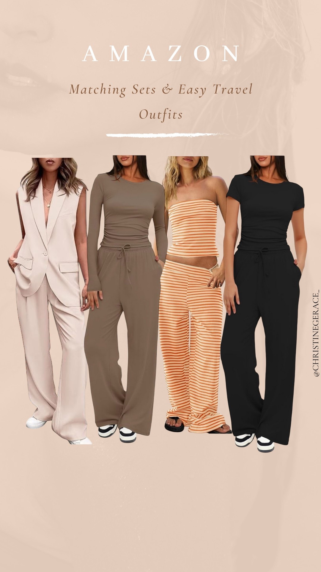 Amazon travel outfits 
Airport outfits, weekend getaway, loungewear, matching set, Amazon finds, Christine gerace

#LTKFindsUnder50 #LTKSummerEdit #LTKStyleTip