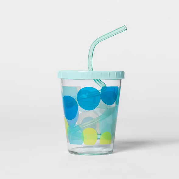 15oz Plastic Kids Swirly Straw Cup - Pillowfort™ | Target