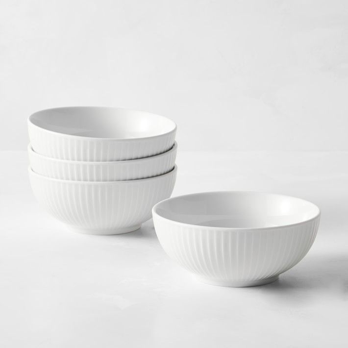 Pillivuyt Plisse Porcelain Cereal Bowls | Williams-Sonoma